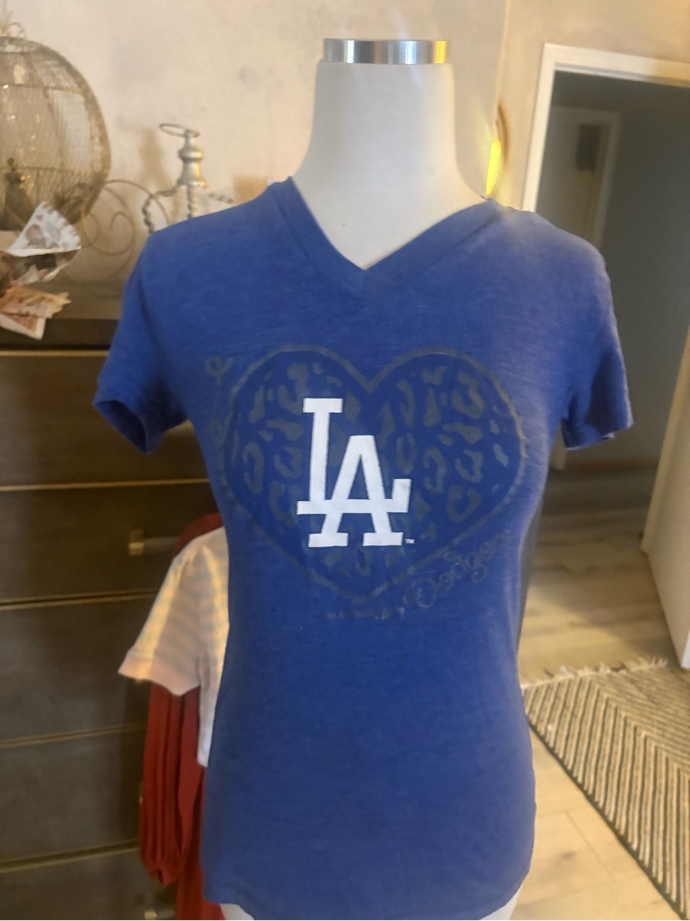 Girls Royal Blue V-Neck Tee XL